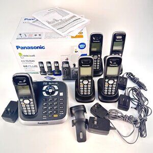 Panasonic KX-TG7644M Link2Cell Cordless Phone with Answering System - 5 Handsets